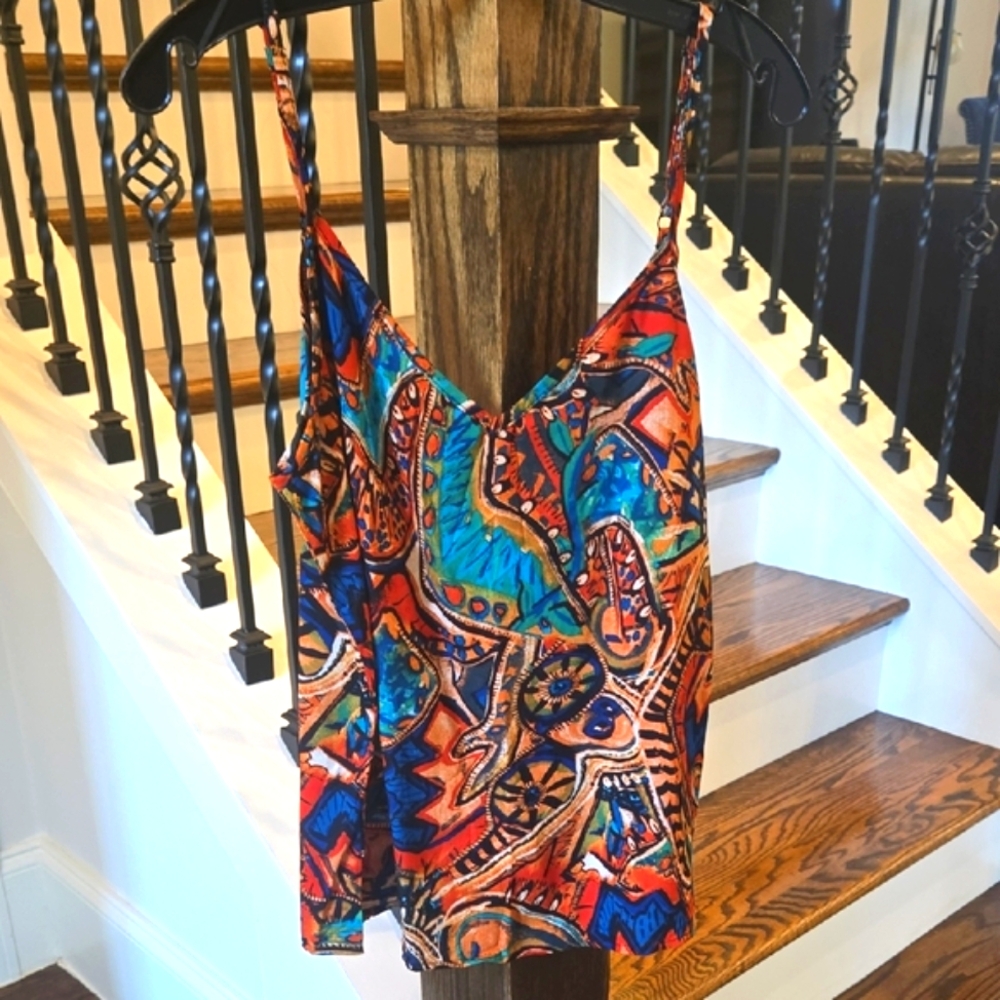 Silky Adjustable Strap V Neck. Camisole